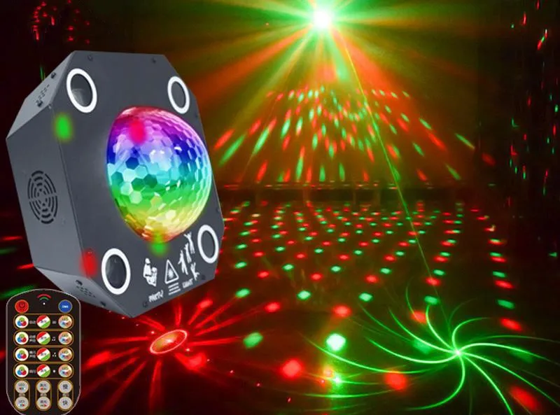 Мини Dj диско шар магического лазерный светильник вечерние сценический светильник s СБО светильник светодиодный 120 интерференционный Эффект Проектор караоке оборудование Танцы бар