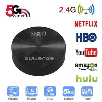 

A5 HBO netflix airplay 2.4G/5G miracast hd wireless display receiver cast Wifi hdmi dongle TV stick Support Android ios window
