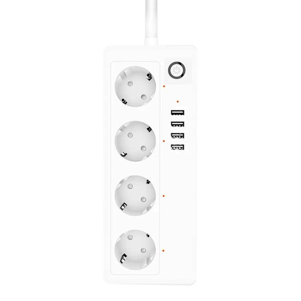 

Multi Wifi Smart Power Strip Extension Socket 4 AC Outlet 4-USB Remote Control Can Be Added In Batch