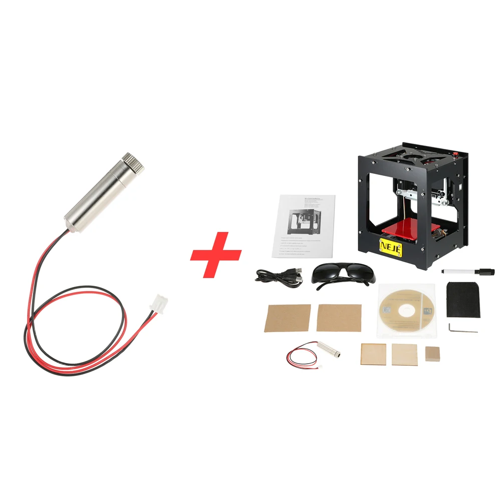 1500mW High Speed cnc laser cutter USB Laser Engraver DIY Print Engraving Machine Off-line Operation + 1500mW 405nm Laser Head