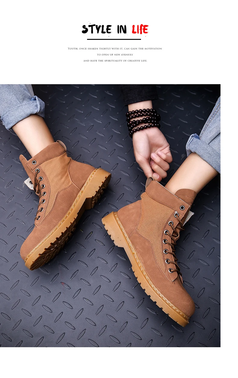 Men anti-slip breathable ankle boots waterproof high street fashion doc martens boots black grey brown lace up round-toe motorcycle boots soft comfortable work shoes safety (24)