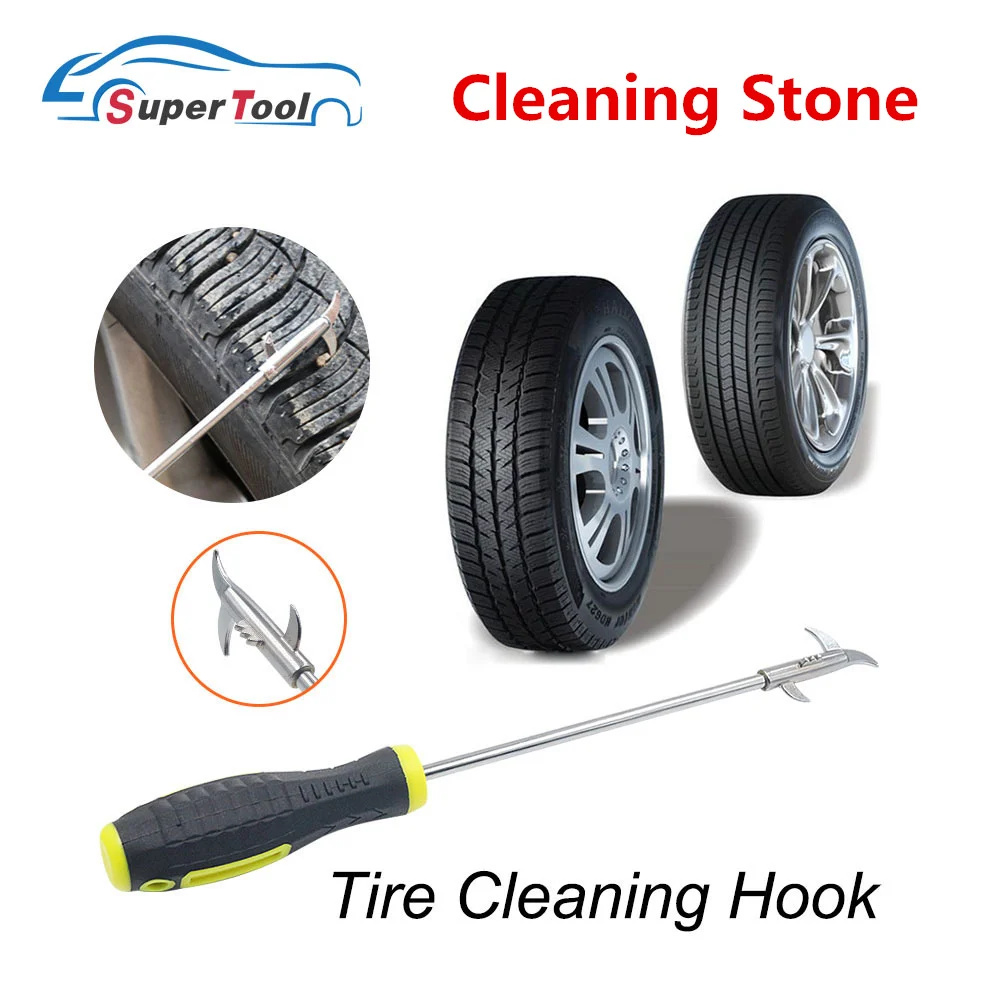 

Auto Car Tire Cleaning Hook Hook Remove Stone Wheels Cleaning Hook Auto Wire Cleaner Scaper Car Repair Tool For Motorcycle/Cars
