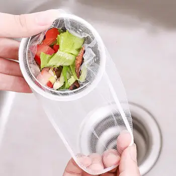 

Disposable Sink Strainer Garbage Filter Bag Kitchen Anti Clogging Net Mesh Pouch