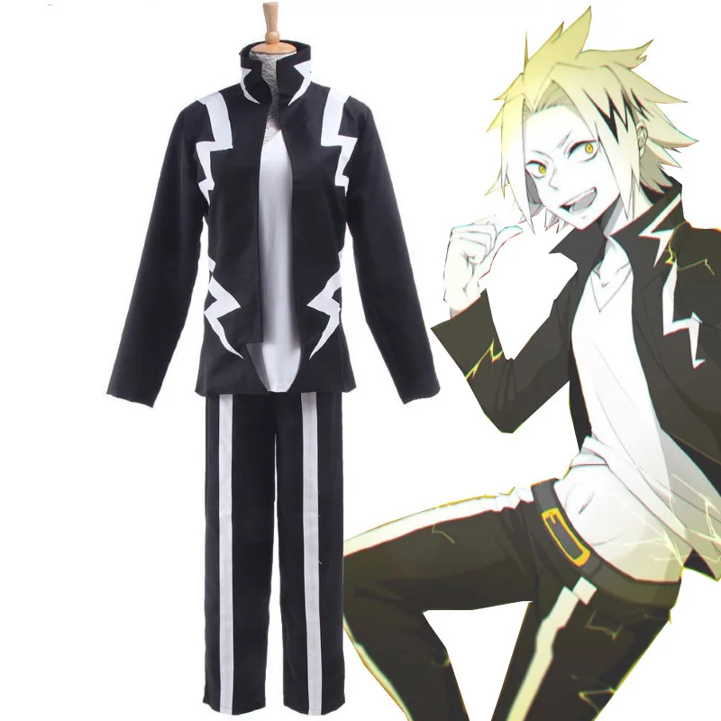 Boku No Hero Academy My Hero Academy Kaminari Denki парики Косплей Костюм Школьная форма мужской боевой костюм на Хэллоуин