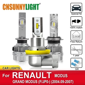 

CNSUNNYLIGHT Car LED Headlamp Bulbs For RENAULT MODUS / GRAND MODUS F/JP0 2004-2007 Foglamp Bulbs Headlamp Automotive Lamp Kits