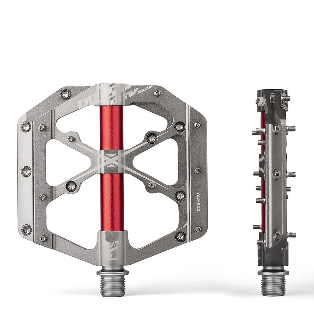 Ansjs, 3 подшипника, педали для горного велосипеда, платформа, велосипедные педали из плоского сплава, 9/16 дюймов, педали, Нескользящие, Плоские Педали из сплава