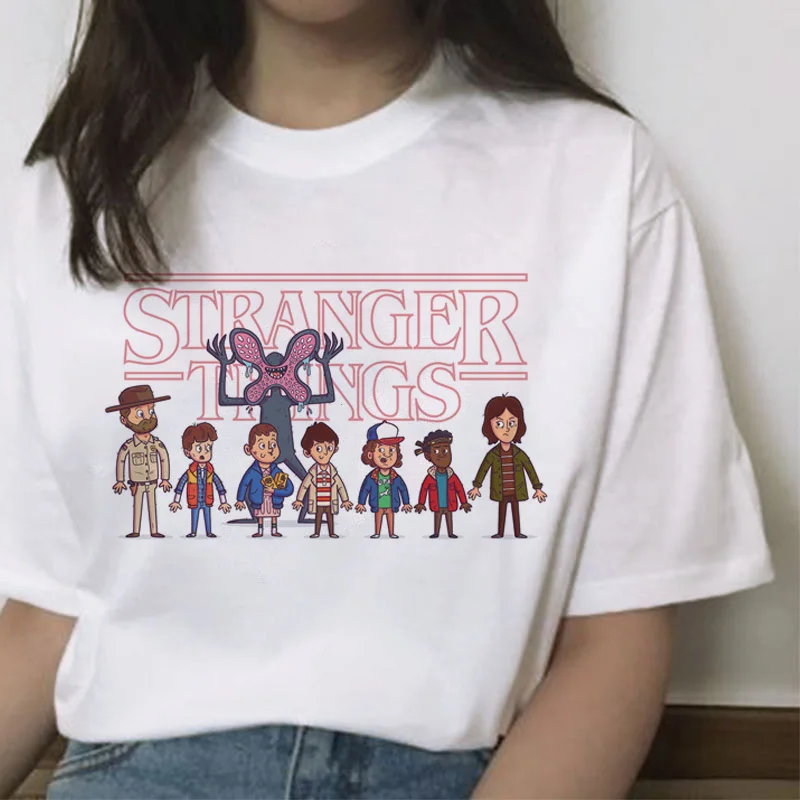 

stranger things 3 t shirt Eleven 2019 women new tshirt hip hop 90s gothic female clothing femme streetwear kawaii Upside Down