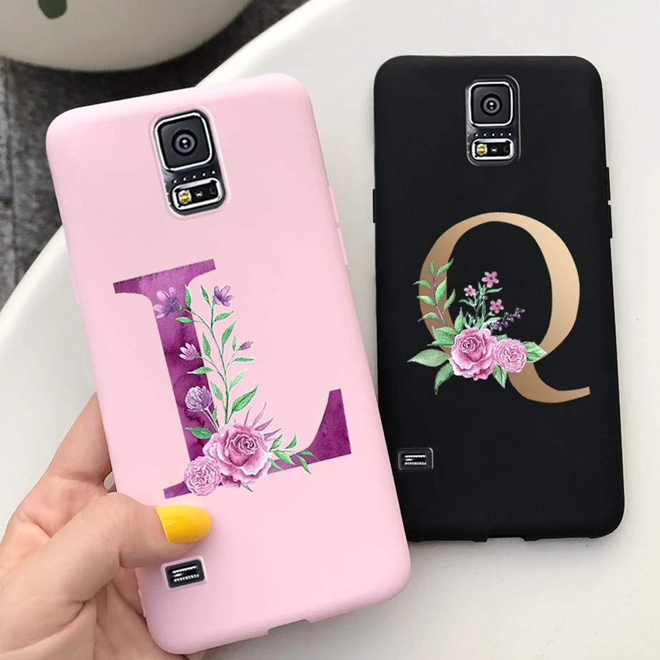 Для Samsung Galaxy S5 чехол с милыми буквами силиконовая Мягкая термополиуретановая
