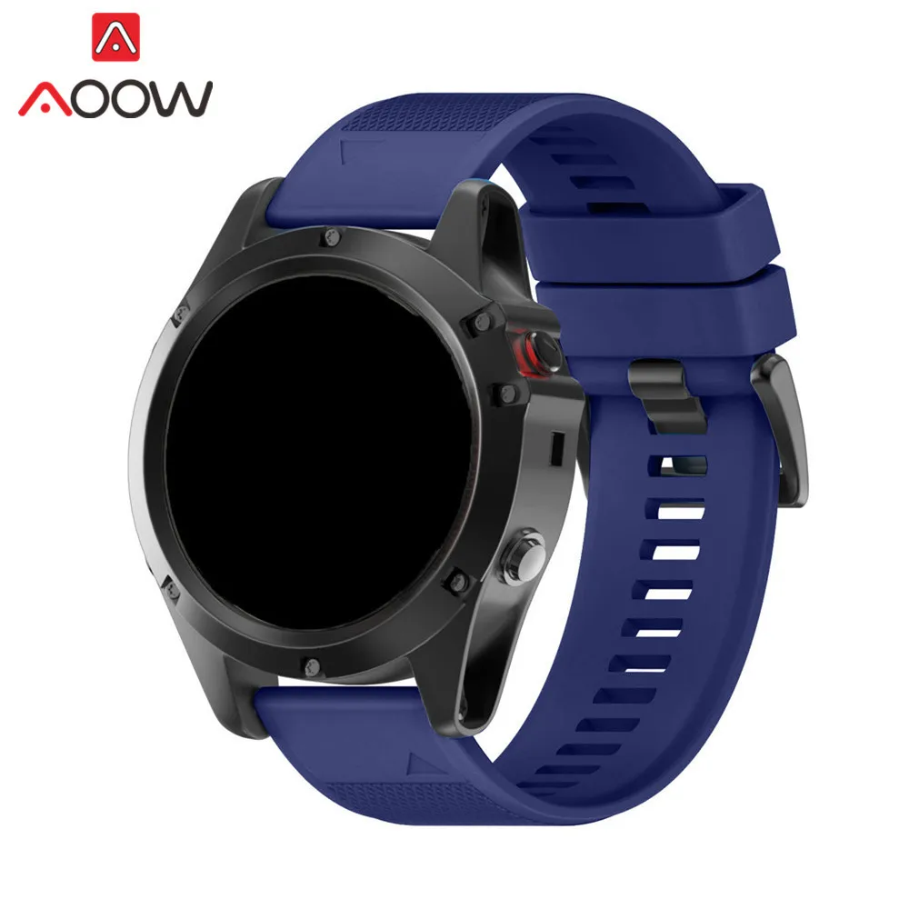 Мягкий силиконовый ремешок для наручных часов 22 мм 26 мм для Garmin fenix 3 HR fenix 5X fenix 3HR fenix5 D2 S60 Quick Release Easy fit