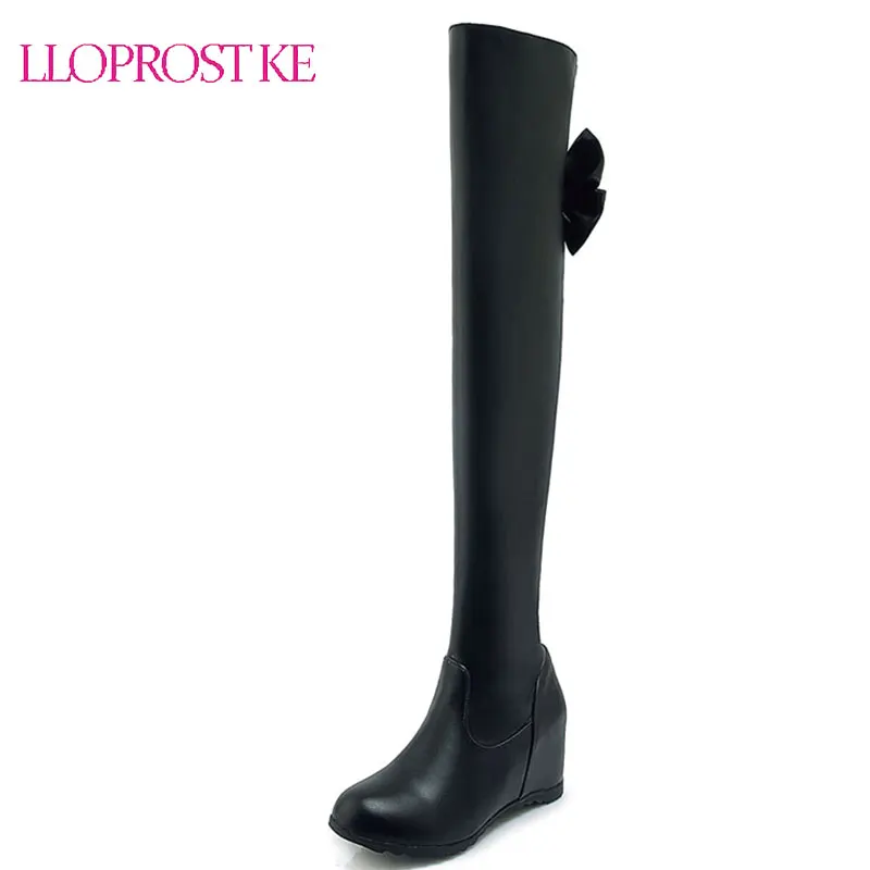 

Lloprost ke 2020 Stretch Over The Knee Boots Women Thigh High Boot Round Toe Slip On Winter Shoes Woman High Heels Long Boots