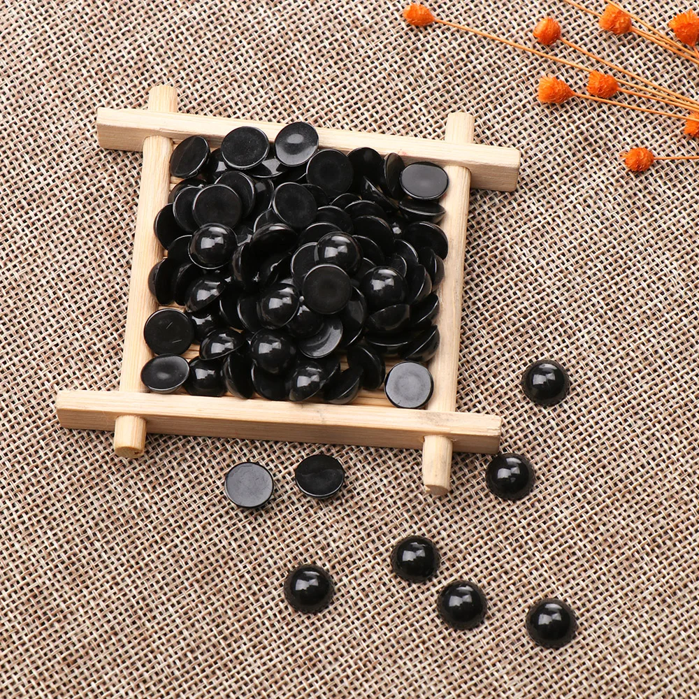 100Pcs 3-12mm Black Plastic Safety Eyes For Bear doll Animal Puppet DIY Crafts Children Kids Toys Eyes Accessories