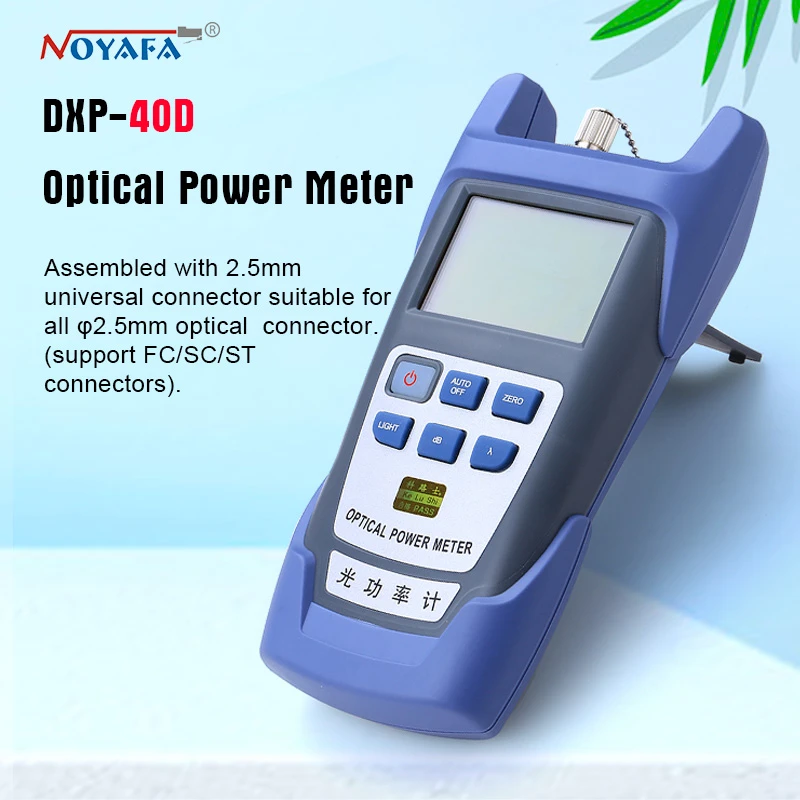 Ruiqas Fiber Optical Cable Test High-Precision 70dBm-10dBm Power Meter with FC/SC Connector Tester Tool for Telecommunciation Engineering Maintenance 