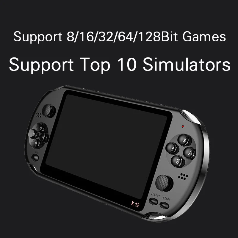 X12 Handheld Game Console 8G 32/64/128 Bit HD Color LCD Screen 3000+ Games Kid Video Retro Portable Handheld Game Player on TV