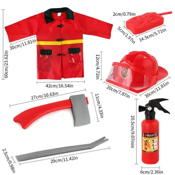 

Children's Toy Fire Cap Fire Extinguisher Water For Gun Firefighter Play Suit Waterproof Fire Service Stage Show Props