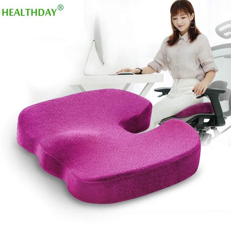 Обезболивающая Подушка tailbone для стула бархатная ткань подушка с медленным