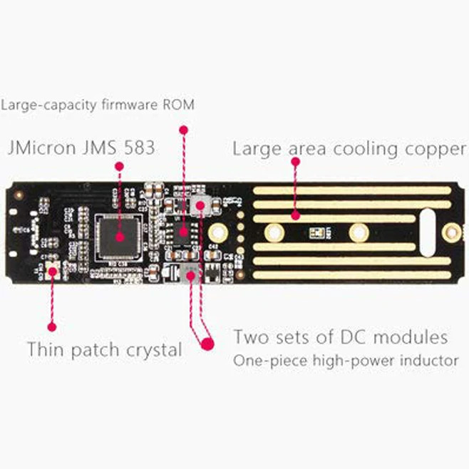 M.2 Nvme Ssd к Usb адаптеру, M.2 Ssd к карте типа a, высокая производительность 10 Гбит/с Usb 3,1 Gen 2 мостовой чип, использовать в качестве портативного Ssd, Usb