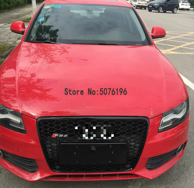 Ячеистая сетка Передняя решетка решетки для Audi A4 B8 S4 RS4 S Line 2009-2012 RS4 стиль черная эмблема