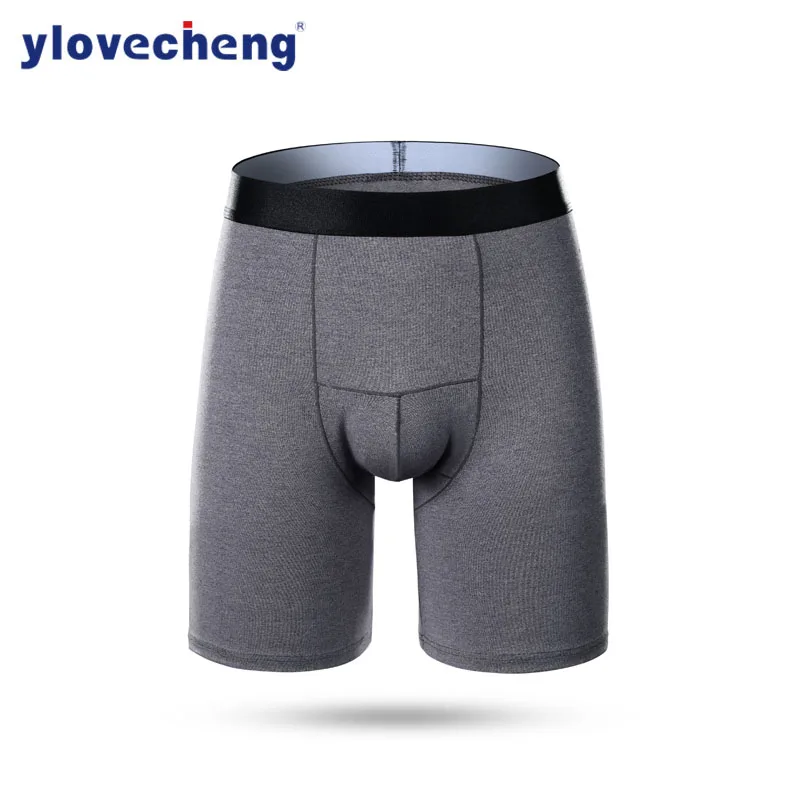 

New Men's sports stretch pants gentleman colored cotton running boxer shorts anti-abrasion leg plus plus size boxer shorts