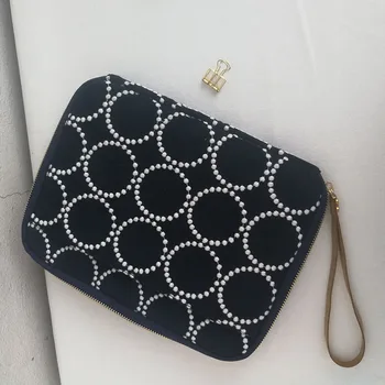 

Cool Circle Fashion Big Flat Zipper Pencil Bag Free Shipping