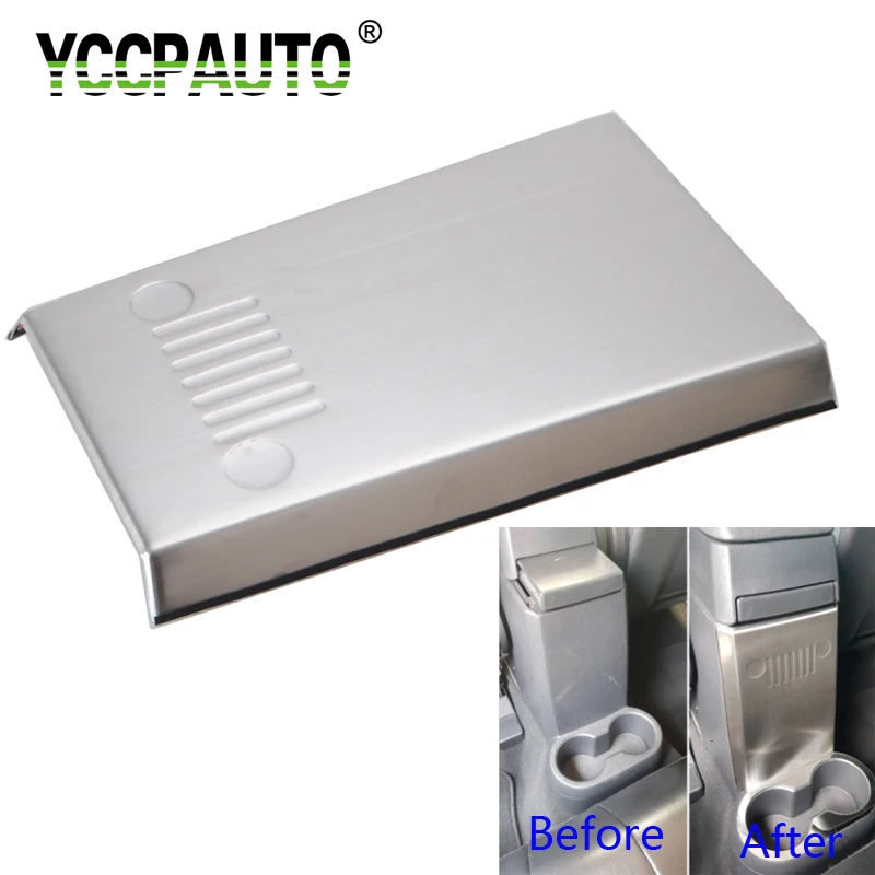 YCCPAUTO 1Pcs Car Accessories Stainless Steel Armrest Box Rear Panel Cover For Jeep Compass 2017+ Auto Interior Decoration | Автомобили и