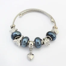 Ретро мода персик сердце браслет ручной бисерный Регулируемый размер браслет ювелирные изделия для женщин подарок