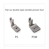 Sewing Machine Presser Foot P5 P5W P50H Pleating/Shirring Presser Foot Wide /Narrow Double Layer Wrinkle Presser Foot 3