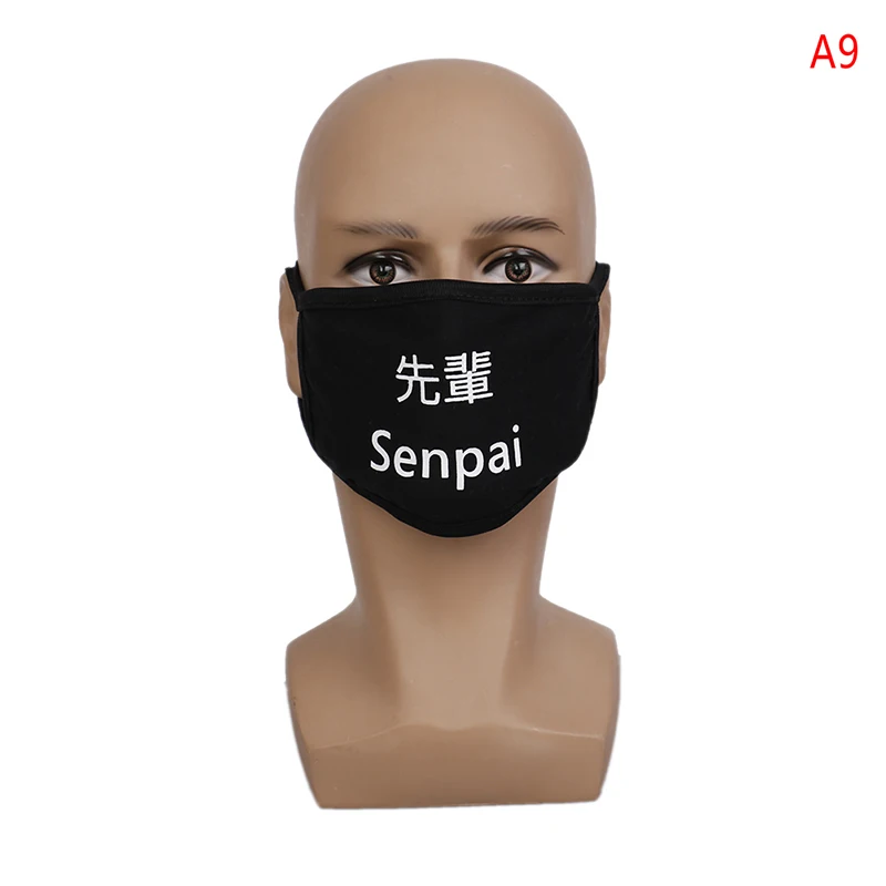 1 шт. хлопковая маска для лица унисекс корейский стиль черный медведь зубы Велоспорт Анти-пыль хлопковая маска для губ Респиратор маска - Цвет: A9