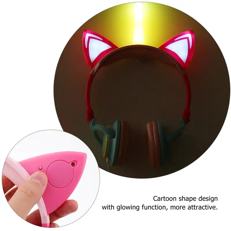 Funny Kids Headphone Led Light Unicorn Wired Headphones Girl Gamer PC Earphone Foldable Music Gaming Overear Headset Auriculares