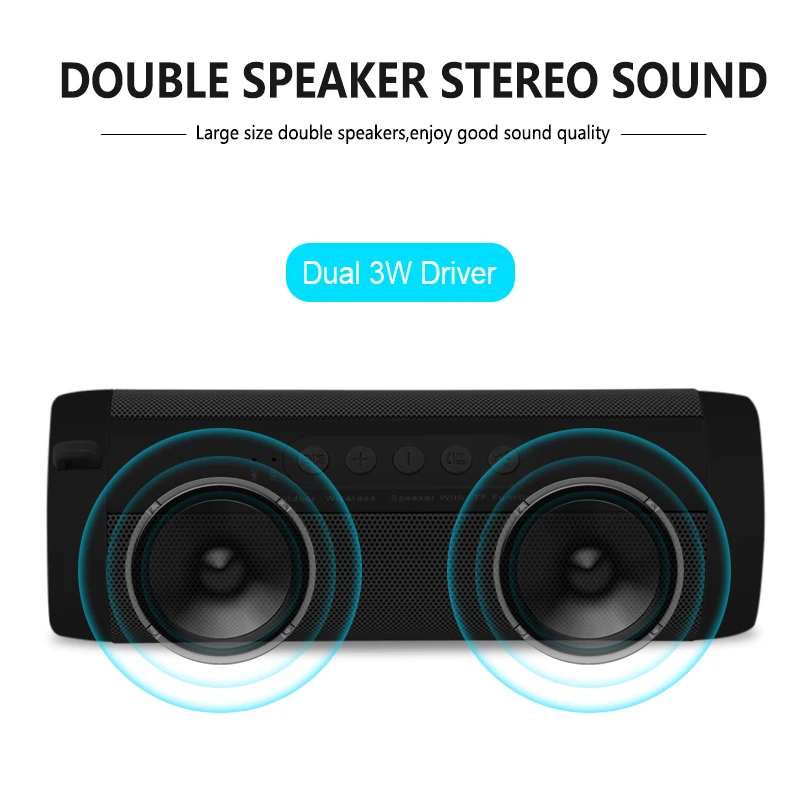 T2 Wireless Bluetooth Speakers Best Waterproof Portable Outdoor Loudspeaker Mini Column Box Speaker Design for iPhone Xiaomi