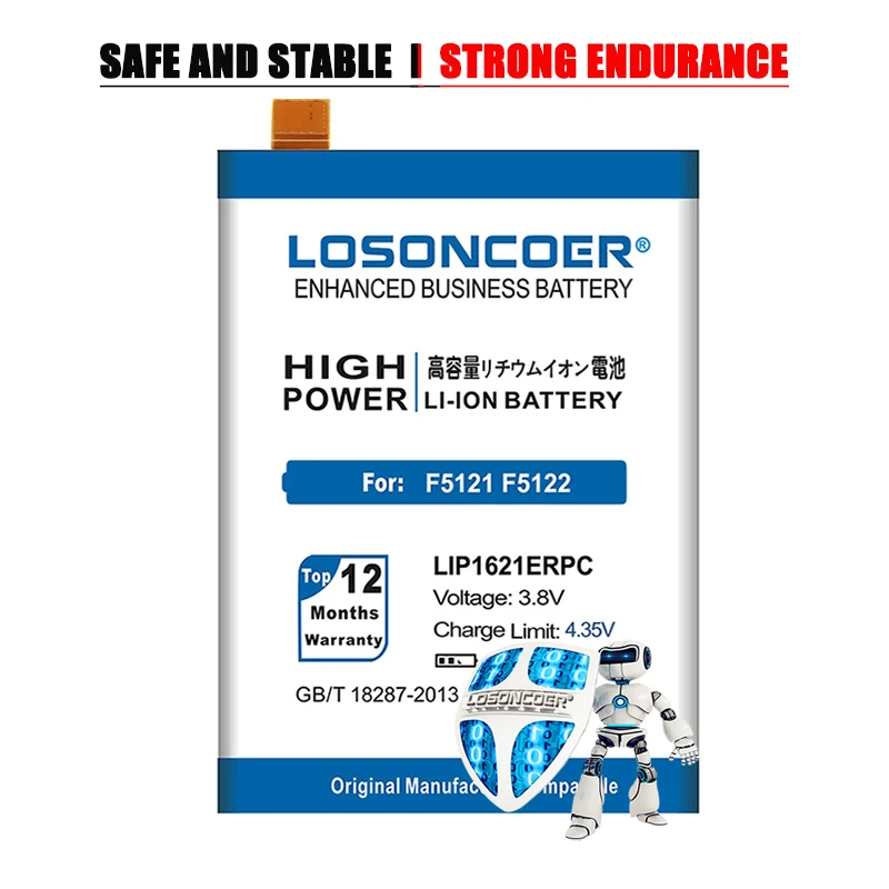 Аккумулятор LOSONCOER LIP1621ERPC 4150 мАч для Sony Xperia X F5121 F5122 F5152 5 0 дюйма/для L1 G3311 G3312 G3313