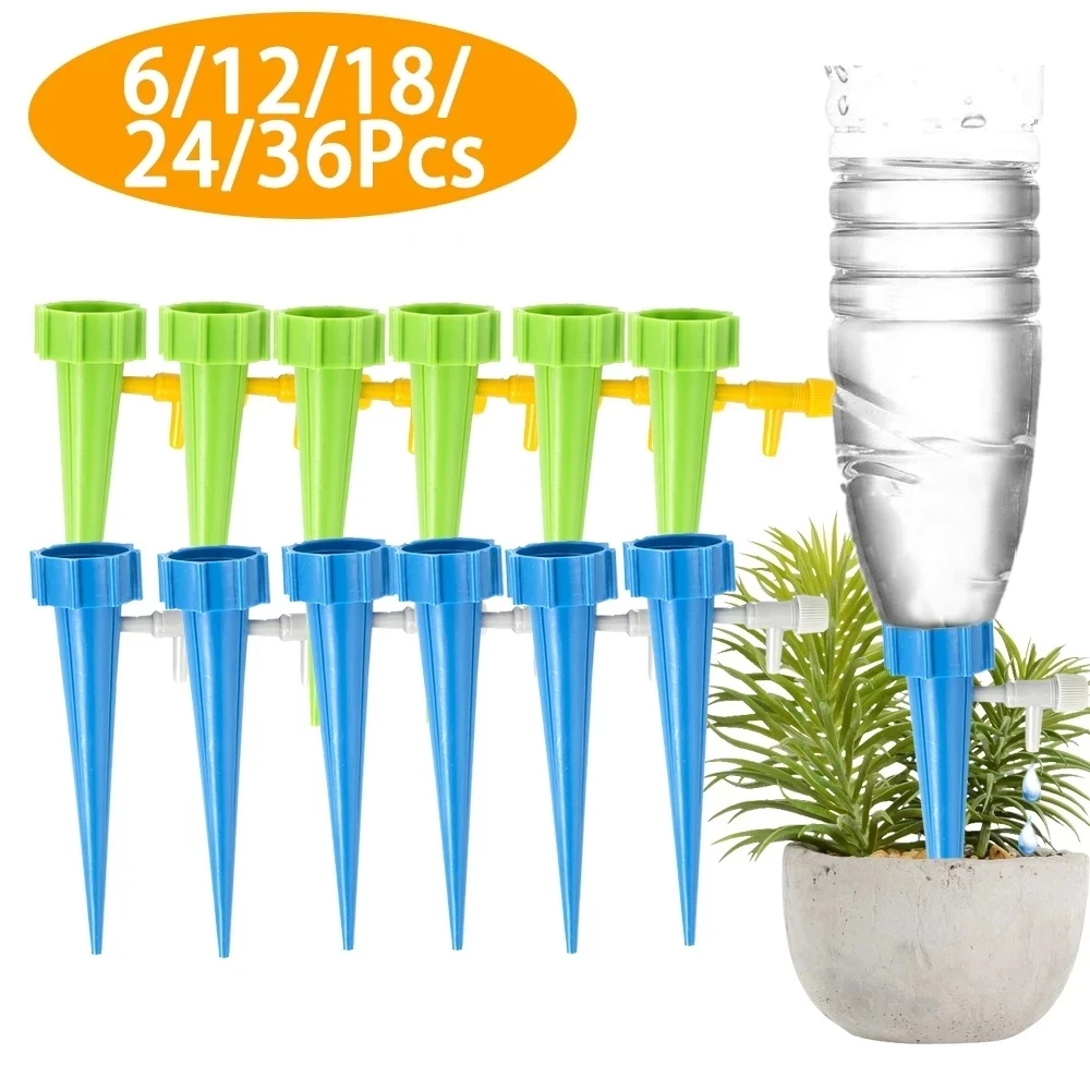 1/6/12pcs Plant Self Watering Stakes Automatic Spikes Design Irrigation System 