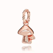 Новинка осени, серебряные бусины 925 пробы, сверкающие грибы, Висячие Подвески, подходят для оригинальных браслетов Pandora, Женские Ювелирные изделия DIY