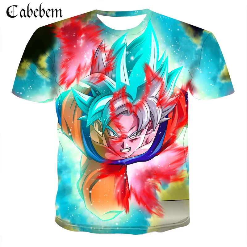 Новый 3D Dragon Ball Z Super Saiyan Shen Wukong Vegeta принт Мужская футболка с Короткими Рукавами