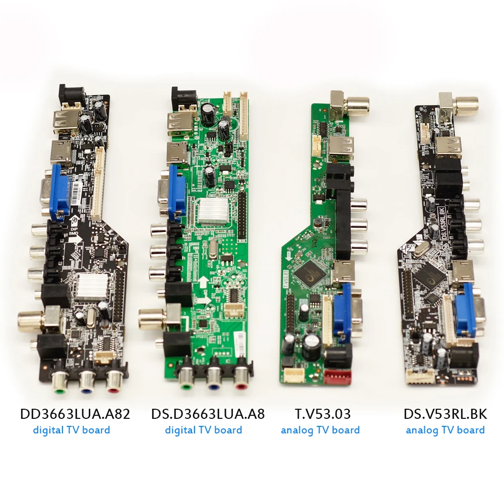 

Universal LCD TV Controller Driver Board v53 D3663lua analog/digital TV motherboard 8.9-42" lvds 1920x1080 TV/USB/VGA