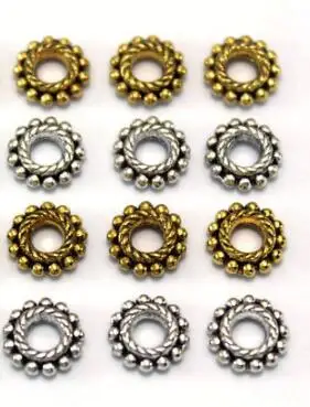 

100 шт./партия, бусины из металлического сплава, 8 мм