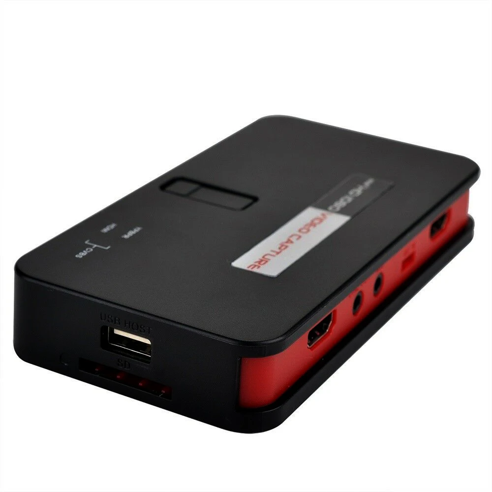 HD Capture all in one, convert HDMI/YPbPr directly into U-Driver, TF Card, HDMI, no pc need for game box,PS4 1080P edit software