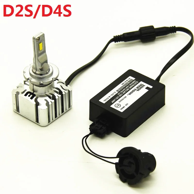 Супер яркий Автоматический светодиодный светильник plug and play 55W D1S D3S D2S D4S 6000k для