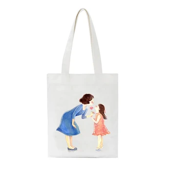 

Ladies Handbags Cloth Canvas Tote Multiple pattern selection Bag Shopping Travel Women Eco Reusable Shoulder Shopper Bags