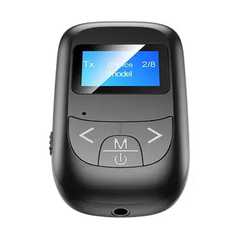 

Bluetooth 5.0 Audio Adapter Bluetooth Receive Transmit 2 In 1 Plug And Play With LCD Display