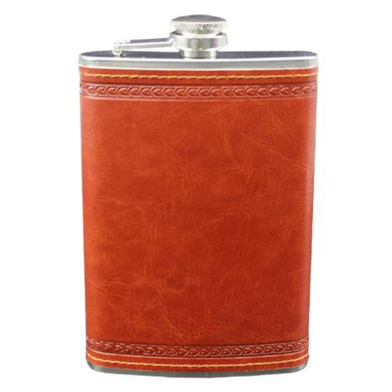 9 унций нержавеющая сталь Портативный Ликер Алкоголь виски набедренная фляжка карманная бутылка вина Нескользящая ручка аксессуары