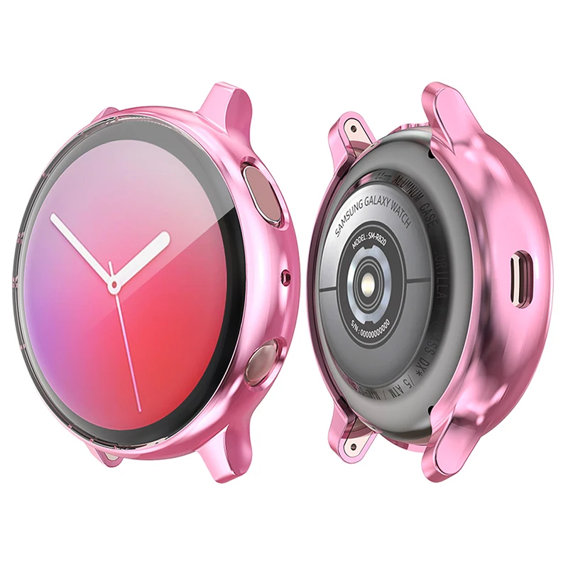 Защитный чехол для samsung galaxy watch active 2 44 мм 40 мм SM-R830 R820 R500 силиконовый чехол для полной Экран Защитная крышка чехол s fundas