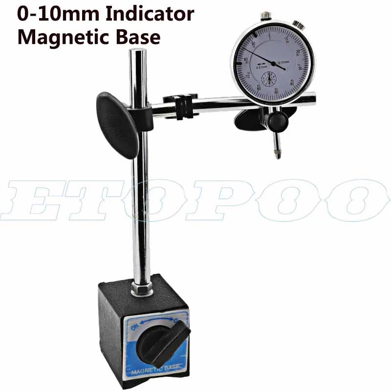 010mm Dial Indicator 60kg Base With Fine Adjustment