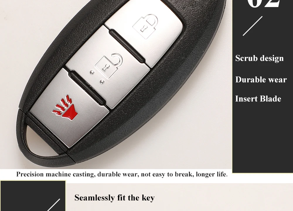 Keyforkess 5 pezzi TWB1J701 Smart Remote Car Key 315MHz ID46 7952 per NISSAN March Tiida Micra Leaf 3 pulsanti Keyless Fob - Hd1619d06fa044bc4a6d3182b10db1b9bX