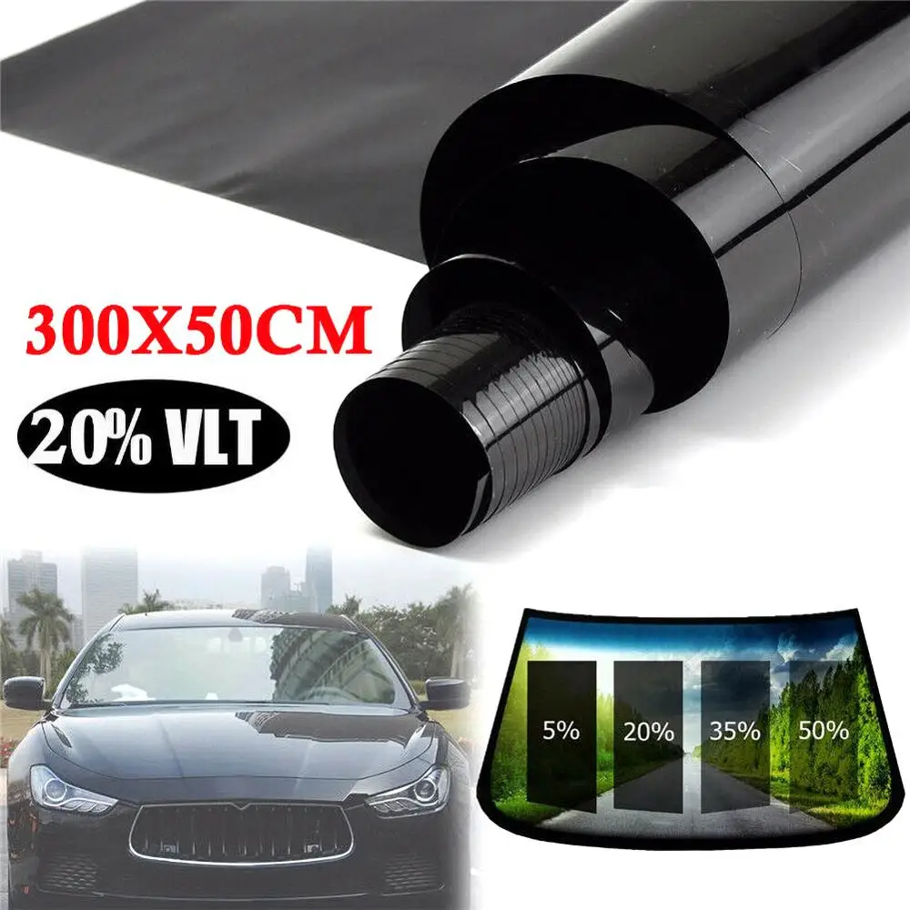 

50CMx300CM15% 20% 25% 35% 50%Car Accessories Auto Home Glass Window Tint Tinting Film Roll Scraper Car Roof Window Tint Film