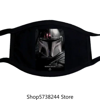 

Star The Mandalorian Dark Portrait Mask Washable Reusable Mask for Unisex Black