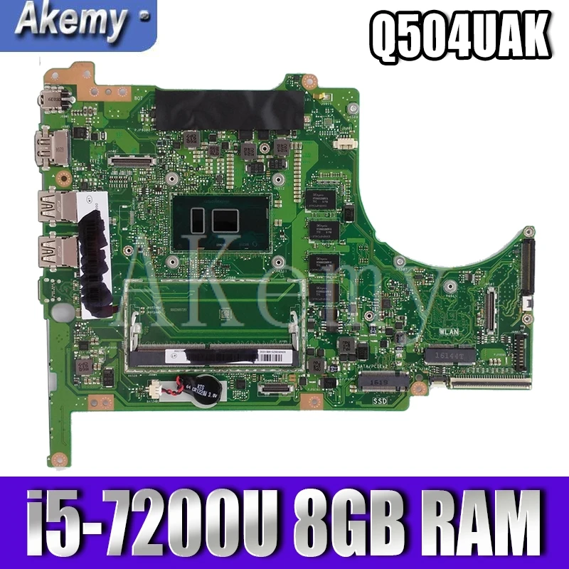Q504UAK Laptop Motherboard For ASUS Q504UAK Q504UA Q504U UX560UA UX560UAK Mainboard w/ i5-7200U 8GB