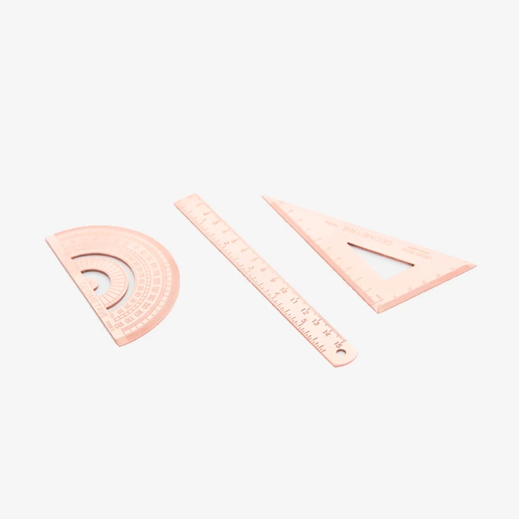 Straight Ruler Rose Gold Silver Measurement Regua Patchwork Ruler  Stationery Ruler Metal Tools For Patchwork To Draw Kids Ruler - Rulers -  AliExpress