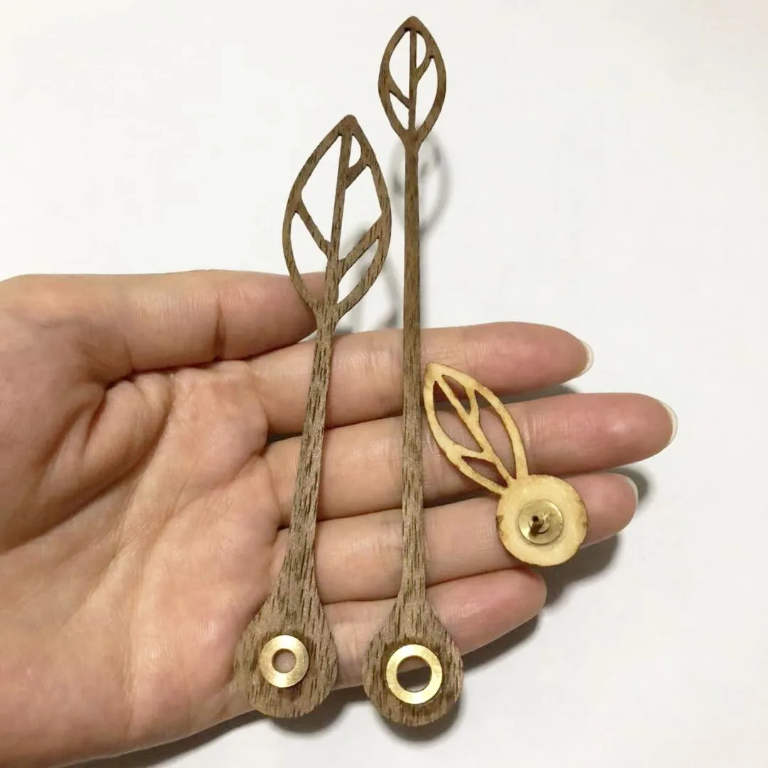 Классические DIY Запчасти для настенных часов из цельного дерева, креативные часы в форме листьев дерева, аксессуары для ремонта рук, инструменты для домашнего декора, часы, указка