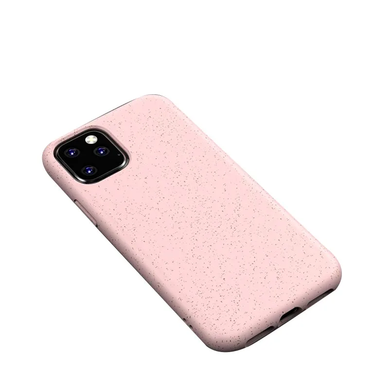 Экологичный чехол для iPhone 11, мягкий биоразлагаемый чехол из ТПУ для iPhone 11Pro Max, матовый чехол из ТПУ для iPhone 11 Pro - Цвет: Pink