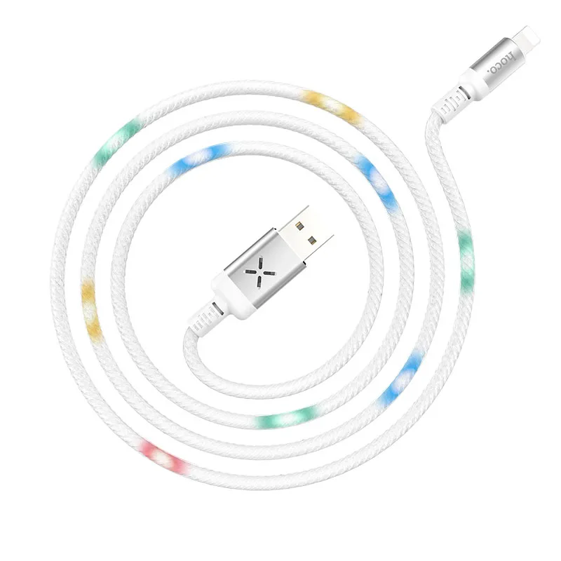 HOCO U63 28 шт./лот 1,2 м Прочный USB кабель для iPhone кабель Micro кабель для samsung USB кабель провод зарядного устройства - Цвет: white for iPhone